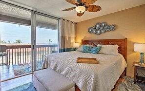 Bed, Furniture, Ceiling Fan, Bedroom, Indoors