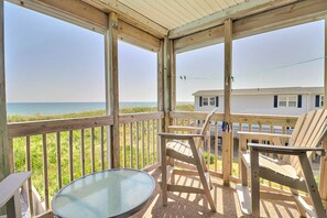 Deck with ocean views