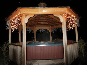 enjoy our outdoor hot tub