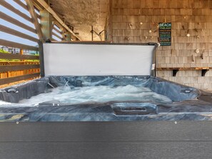 Relax in the new bubbly hot tub!