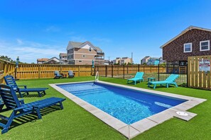 Lounge by the Private Pool and soak up the sun!