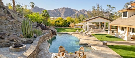 Welcome to Casa Roca. Character, design, and comfort await at this 8-bedroom, 6-bathroom home in the highly desirable neighborhood of Cahuilla Hills