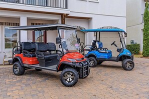 TWO FREE 6-seat and 4-seat golf carts during your stay (street legal)