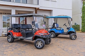 TWO FREE 6-seat and 4-seat golf carts during your stay (street legal)