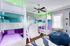 2nd Floor - Bunk Room with private bathroom