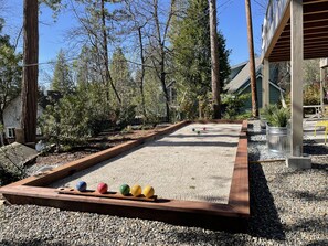 Bocce court.