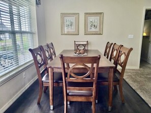 Dining room table with 8 chairs