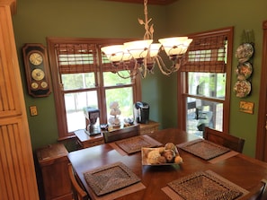 Dining room with coffee bar