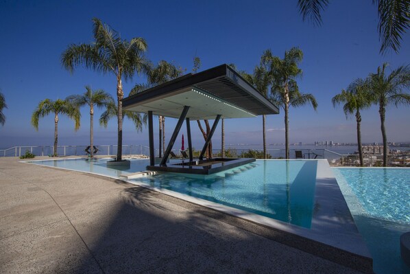 Infinity pool with stunning view