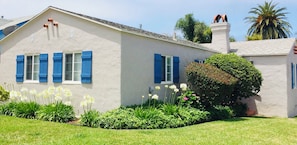 Exterior, located on a corner on a double lot