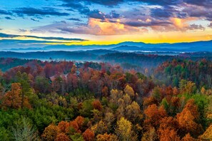 Incredible Mountain Views from each of the Cabin's Three Decks