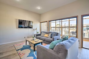 Living Room | Board Games | Fireplace (Decorative Only)