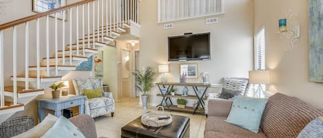 Living Area with Flat Screen TV