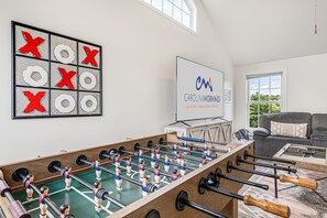 Upper Level - Living Area w/ Foosball & Smart TV