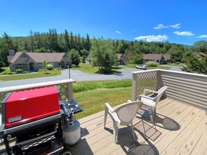 Summer on the deck. (note, grill has been replaced with a Weber shown in other picture)