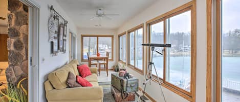 Newaygo Vacation Rental | 3BR | 2.5BA | 1,300 Sq Ft | Stairs Required to Access