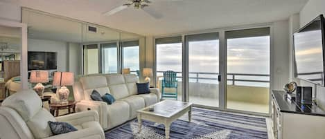 Daytona Beach Shores Vacation Rental | 2BR | 2BA | Step-Free Access Via Elevator