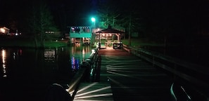 View of lake home from the end of the pier. 