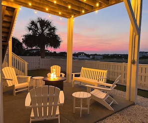 Watch the sunset from the back patio...