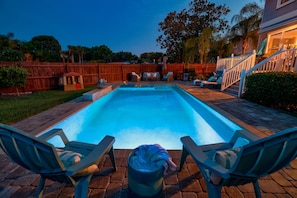 Private heated pool