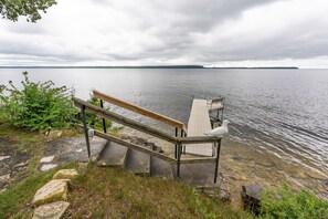 Seasonal dock available for fishing and water acccess.  Not to be used for tying boats off please.