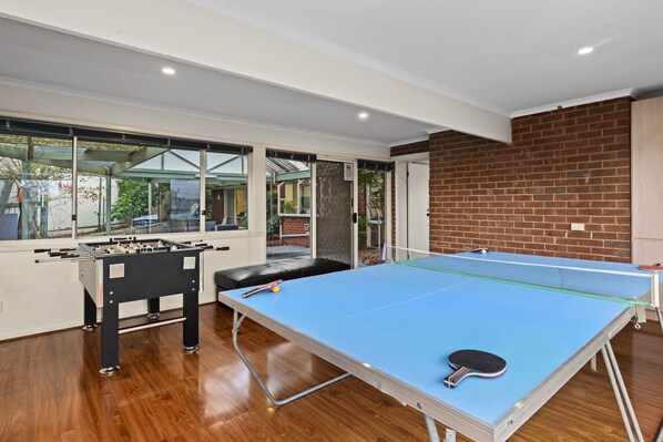 Games room - table tennis & fusball