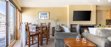 Main living area features an open floor plan.