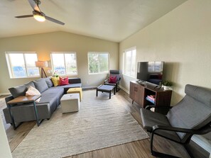 Living room with flat screen TV
