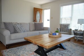 Living room with all new 2022 furniture.