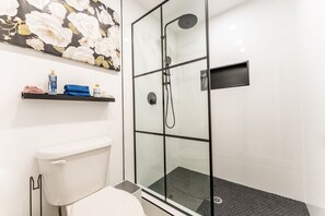 Royal Suite: Gorgeous, modern shower.