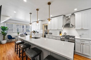 This kitchen was designed to be a gathering place to enjoy company.