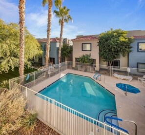 Cool off in the summer heat with the shared pool