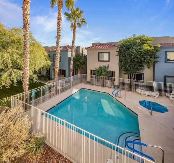 Cool off in the summer heat with the shared pool