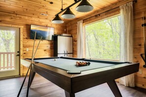 hang out by the bar and shoot some pool!