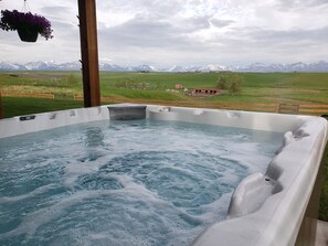 Guests hot tub right outside your door