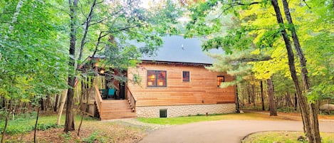 Updated stairs leading up to the cabin! 