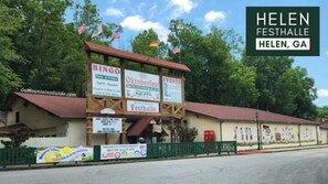 Walking distance to Helen Festhalle offering fun, Bingo, live music and more