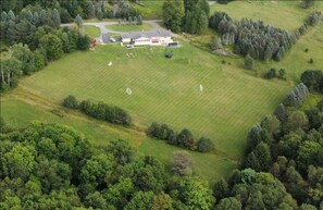 Aerial view of the property