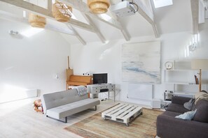 light and spacious holiday barn - open plan living