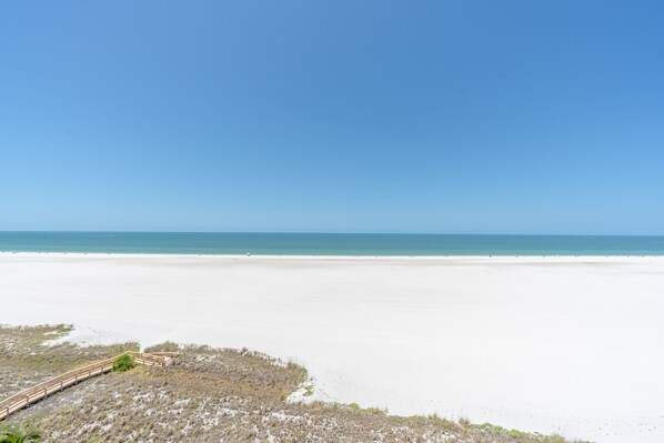 Unobstructed views of the Gulf from the balcony.