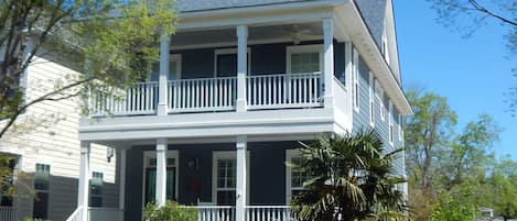 Beautiful coastal feel on the two expansive covered porches