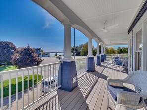 Beautiful view of Lake Charlevoix from the 700 sq. ft. covered front balcony