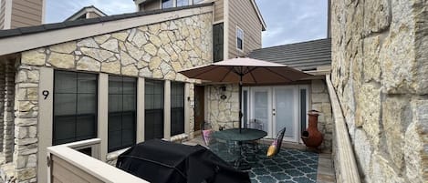 Patio Area with gas BBQ Grill