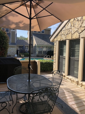 Patio - Steps from the pool