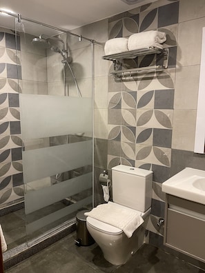 the master bathroom