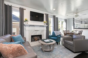 You'll love the open living room with a large smart TV to watch your favorite show!