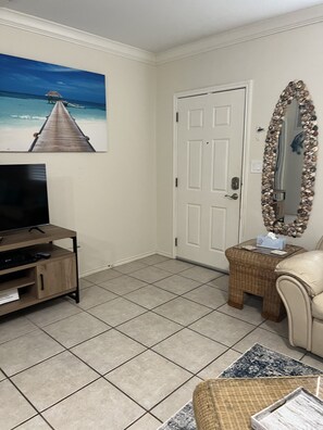 Television with cable in the Living Room 