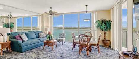 Get ready to be WOWED by the stunning views that greet you as you enter this 7th floor Lovers Key Resort vacation condo!