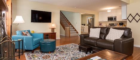 Spacious yet cozy family room