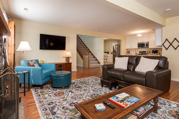 Spacious yet cozy family room